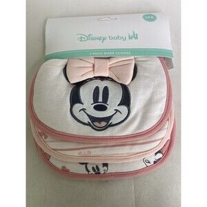 Disney Baby Minnie Mouse Burp Cloths Drool 3 Pack Infant NEW